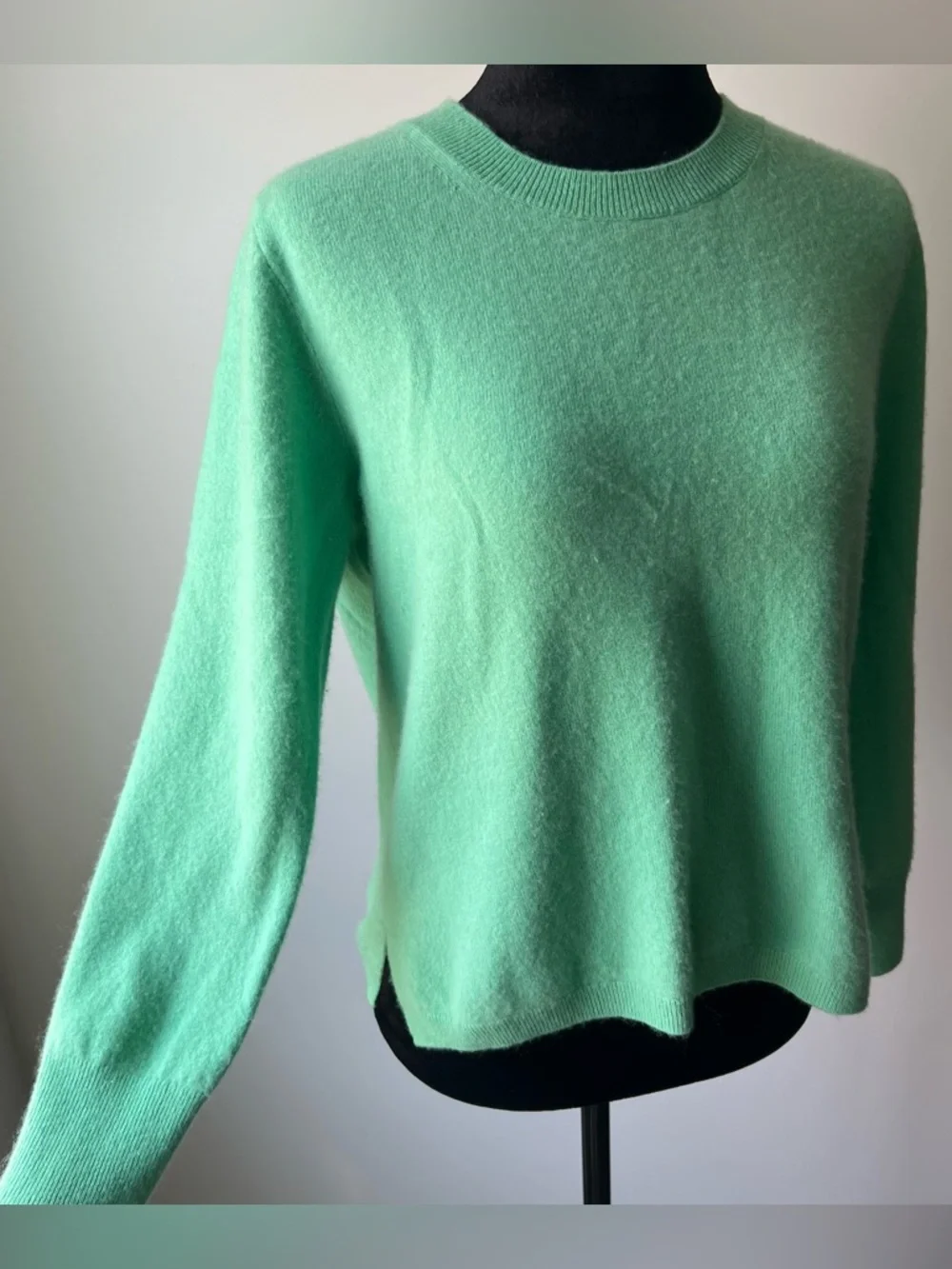 J. Crew Mint Green Cashmere Crewneck Sweater - XL - Picture 2 of 7